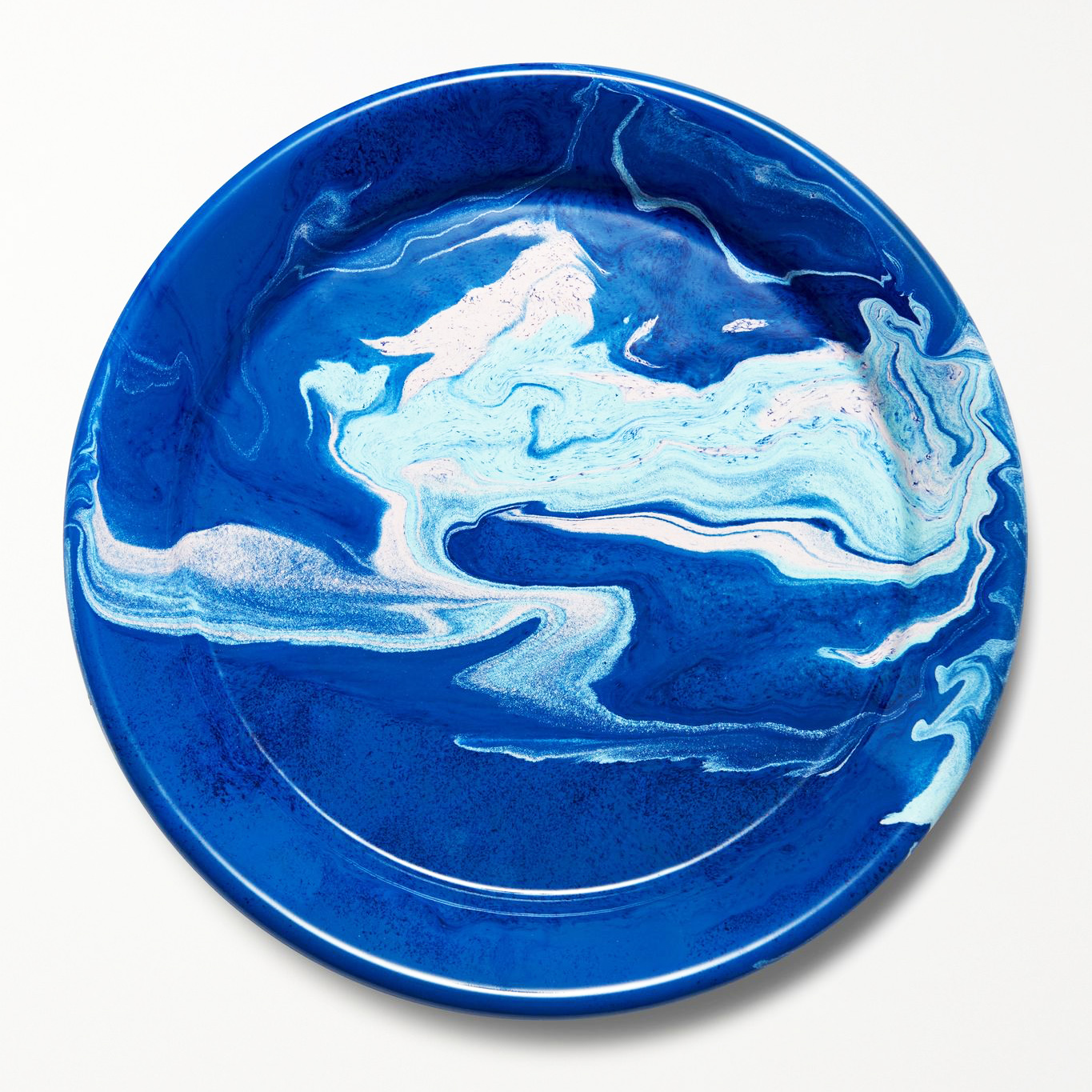 จานแบรนด์ BORNN Large Marbled Enamelware Plate ขนาด 25cm