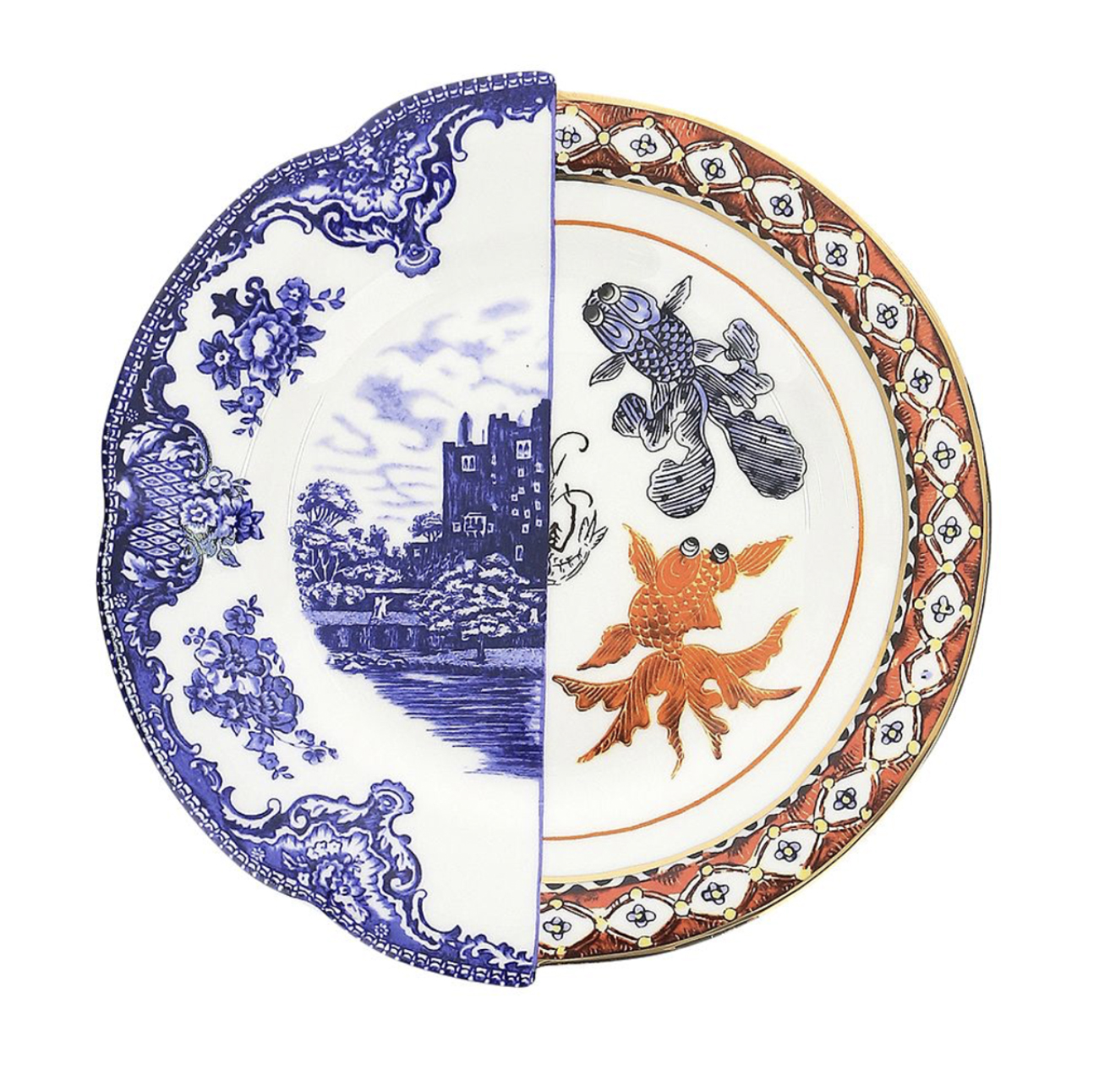 จานดินเนอร์ขนาดใหญ่ แบรนด์ Seletti รุ่น Hybrid Isaura dinner plate ประเทศอิตาลี